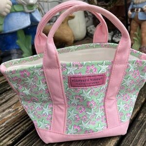 Vineyard Vines Marthas Vineyard Mini Girls Canvas Tote Bag Starfish Floral
